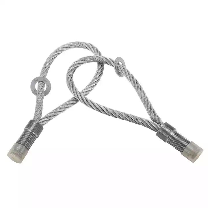 Precast Concrete Accessories Galvanized Steel Wire Rope Threaded Lifting Loop