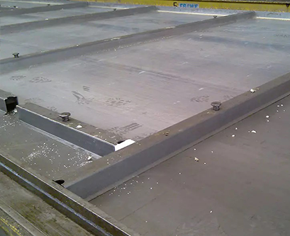 The prefabricated shuttering system is assembled