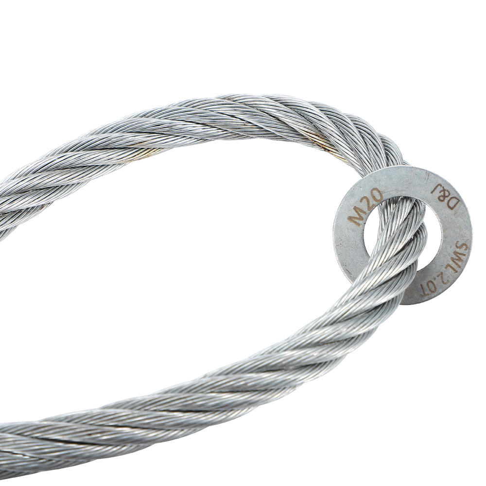 Precast Concrete Accessories Galvanized Steel Wire Rope Threaded Lifting Loop